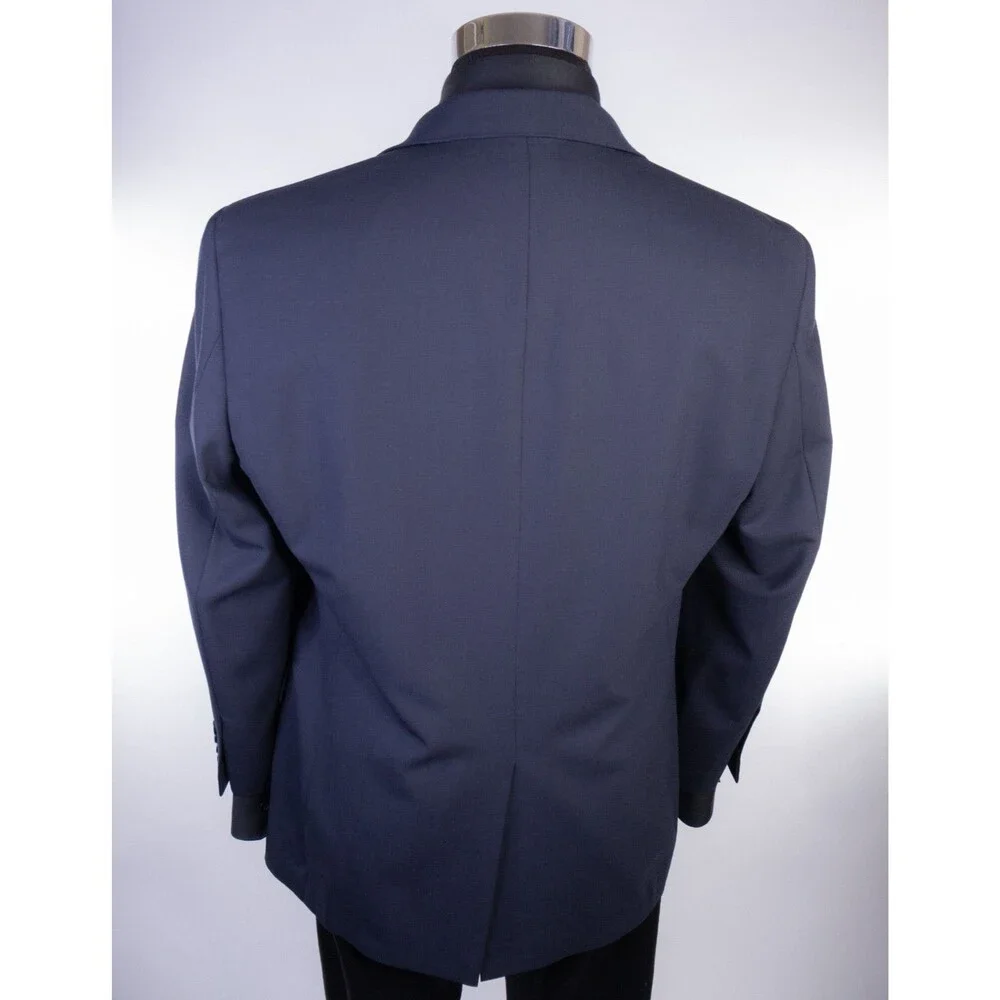 Brooks Brothers 346 Blazer Sport Coat Sz 40S Wool Solid Blue Two Button Jacket